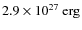 $2.9 \times 10^{27}~ {\rm erg}$