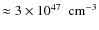 $\approx 3\times 10^{47}~~{\rm cm^{-3}}$