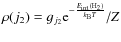 $\rho (j_2) = g_{j_2} {\rm e}^{-\frac{E_{\rm int}({\rm H}_2)}{k_{\rm B}T}} / Z$