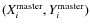$(X_i^{\rm master}, Y_i^{\rm master})$