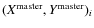$(X^{\rm master},Y^{\rm
master})_i$