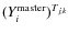 $(Y_i^{\rm master})^{T_{j,k}}$