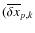 $(\overline{\delta x}_{p,k}$