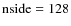 $\rm nside=128$