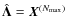 $\hat{\mathbf{\Lambda}} = \vec{X}^{(N_{\max})}$