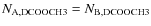 $N_{\rm A, DCOOCH3} = N_{\rm B, DCOOCH3}$