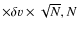 $\times {\delta}v \times \sqrt{N}, N$