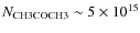 $N_{\rm CH3COCH3} \sim 5 \times 10^{15}$