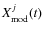$X^j_{\rm mod}(t)$