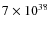 $7 \times 10^{38}$