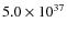 $5.0 \times 10^{37}$