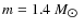 $m = 1.4~M_{\hbox{$\odot$ }}$