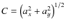 $C=\left(a_x^2+a_y^2\right)^{1/2}$