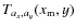 $T_{a_x,a_y}(x_{\rm m},y)$