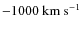 $-1000~\ensuremath{{\rm km~s^{-1}}} $
