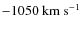 $-1050~\ensuremath{{\rm km~s^{-1}}} $