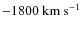 $-1800~\ensuremath{{\rm km~s^{-1}}} $