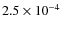 $2.5\times10^{-4}$
