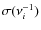 $\sigma(\nu_i^{-1})$