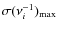 $\sigma(\nu_i^{-1})_{\rm max}$