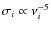 $\sigma_i \propto \nu_i^{-5}$