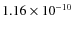 $1.16\times10^{-10}$