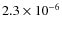 $2.3\times10^{-6}$