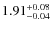 $1.91_{\rm -0.04}^{+0.08}$