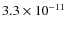 $3.3\times10^{-11}$