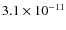 $3.1\times10^{-11}$