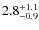 $2.8_{\rm -0.9}^{+1.1}$