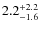 $2.2_{\rm -1.6}^{+2.2}$