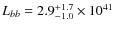 $L_{bb}=2.9_{-1.0}^{+1.7} \times 10^{41}$