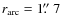 $r_{\rm arc}=1\hbox{$.\!\!^{\prime\prime}$ }7$