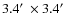 $3.4\hbox{$^\prime$ }\times3.4\hbox{$^\prime$ }$