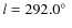 $l=292.0\hbox{$^\circ$ }$