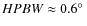 $HPBW\approx0.6\hbox{$^\circ$ }$