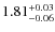 $\rm 1.81^{+0.03}_{-0.06}$