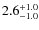 $\rm 2.6^{+1.0}_{-1.0} $