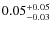 $\rm0.05^{+0.05}_{-0.03} $