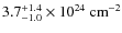 $\rm 3.7^{+1.4}_{-1.0}\times 10^{24}~cm^{-2}$