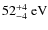 $\rm 52^{+4}_{-4}~eV$