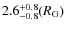 $2.6^{+0.8}_{-0.8} (R_{\rm G})$
