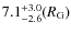 $7.1^{+3.0}_{-2.6} (R_{\rm G})$