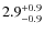 $\rm 2.9^{+0.9}_{-0.9}$