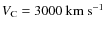 $V_{\rm C}=3000~{\rm km~s}^{-1}$