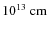 $\rm 10^{13}~cm$