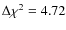 $\Delta \chi^2 = 4.72$