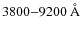 $3800{-}9200~\AA$