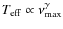 $T_{{\rm eff}}\propto \nu_{{\rm max}}^\gamma$